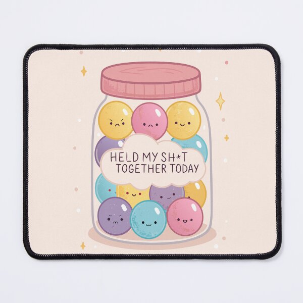 Item preview, Held My Sh*t Together Today - Funny Jar of Emotions Gumball designed and sold by pixelated_echoes.
