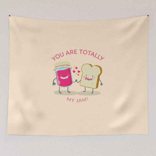 Item preview, You Are Totally My Jam – Cute Bread & Jam Pun Sticker designed and sold by Novel Works Studio.