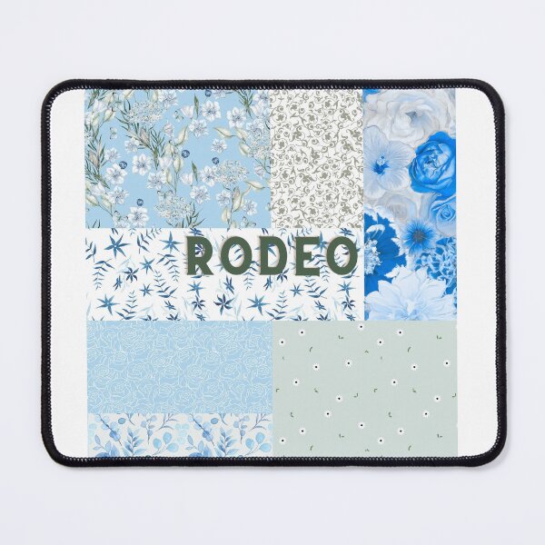 Item preview, Modern Blue and White Floral Rodeo Artwork designed and sold by Jacsss2.