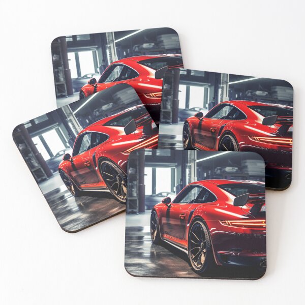 Item preview, Red Porsche Supercar Artwork – Luxury Sports Car Aesthetic, Modern Automotive Design designed and sold by zevorgue.