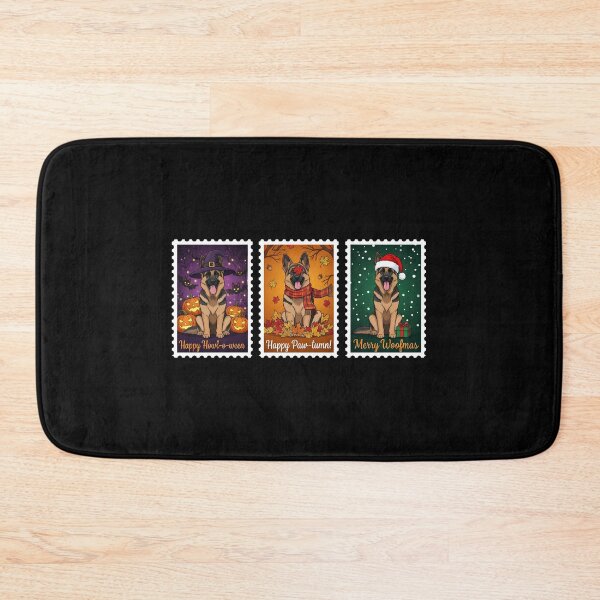 Item preview, German Shepherd Holiday Stamp – Halloween, Fall, Christmas Dog Art designed and sold by The Real Life Symphony.