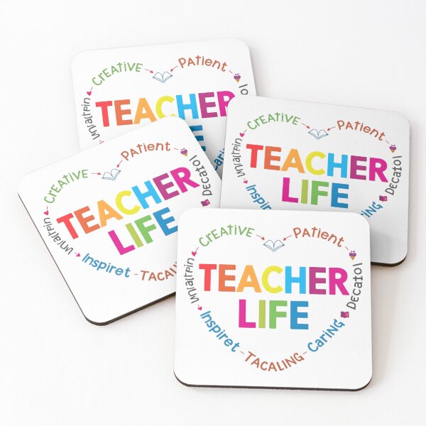 Item preview, Colorful Teacher Life Quote Appreciation Design designed and sold by ArtDesignTp.