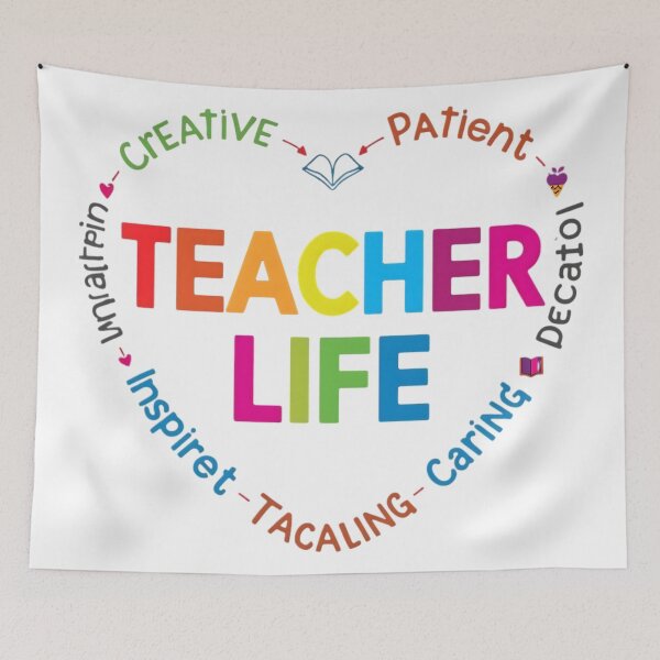 Item preview, Colorful Teacher Life Quote Appreciation Design designed and sold by ArtDesignTp.