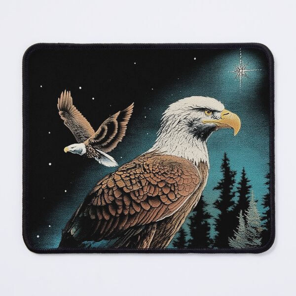 Item preview, Retro Bald Eagle Forest Art designed and sold by WhoopsieWorld.