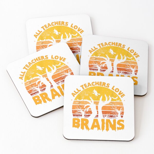 Item preview, All Teachers Love Brains Teacher Day Halloween Party Zombie designed and sold by Miumed.
