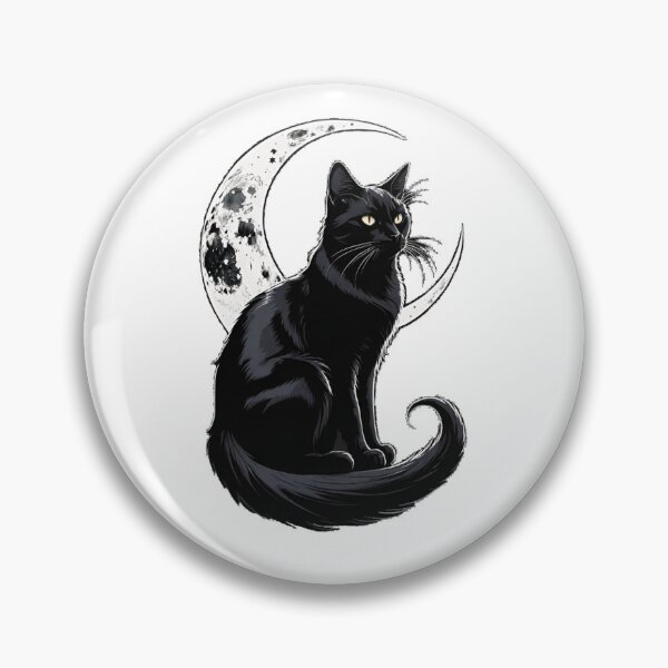 Item preview, Black Cat, Halloween Cat, Moon Cat, Gothic Cat, Spooky Cat, Black Cat Art, Halloween Moon, Cat Lovers Art, Mystical Cat, Crescent Moon Cat, Witch Cat, Night Cat, Gothic Art designed and sold by Ciarka.