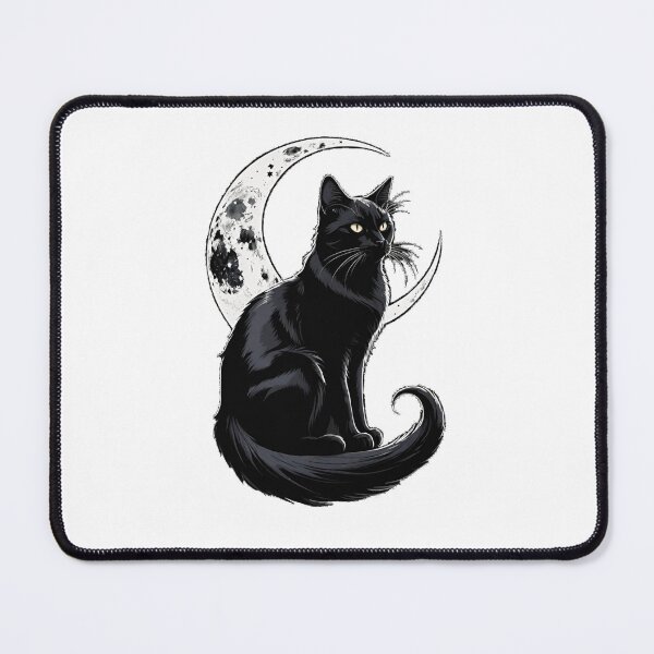 Item preview, Black Cat, Halloween Cat, Moon Cat, Gothic Cat, Spooky Cat, Black Cat Art, Halloween Moon, Cat Lovers Art, Mystical Cat, Crescent Moon Cat, Witch Cat, Night Cat, Gothic Art designed and sold by Ciarka.