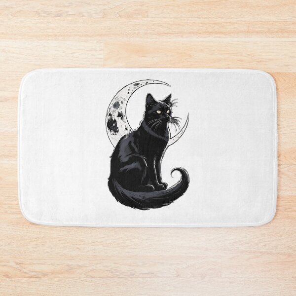Item preview, Black Cat, Halloween Cat, Moon Cat, Gothic Cat, Spooky Cat, Black Cat Art, Halloween Moon, Cat Lovers Art, Mystical Cat, Crescent Moon Cat, Witch Cat, Night Cat, Gothic Art designed and sold by Ciarka.