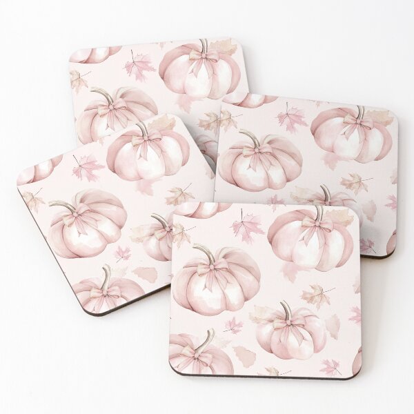 Item preview, Blush Pink Autumn Fall Pumpkins Watercolor All Over designed and sold by Feeling Artsy.