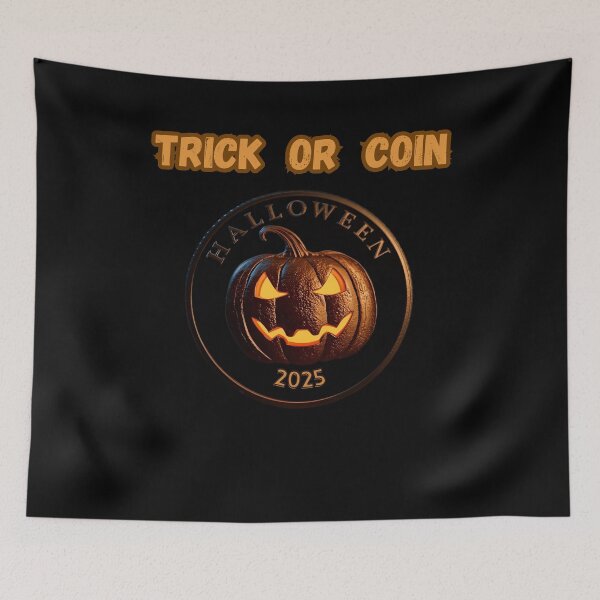 Item preview, Halloween coin with a pumpkin on the obverse designed and sold by Jalapenoo.