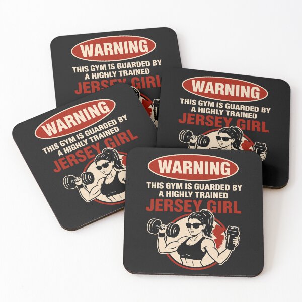 Item preview, Highly Trained Jersey Girl Gym Warning Sign designed and sold by JerseyGirls.