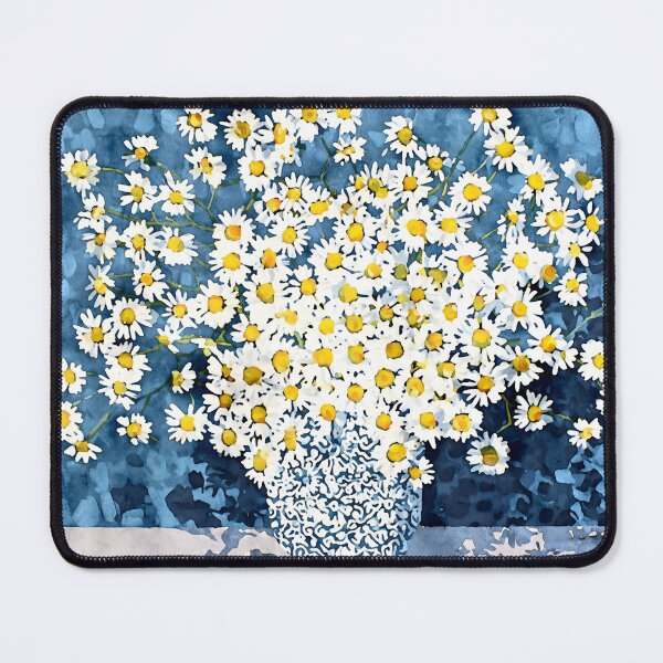 Item preview, White Chamomile Daisies Watercolor Still Life designed and sold by Janine Aykens.