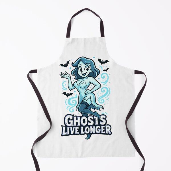 Item preview, Cartoon Pin-Up Ghost – Ghosts Live Longer designed and sold by lArtsCorner.
