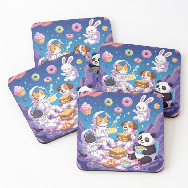 Item preview, Astronaut Animals Picnic designed and sold by Cherry Peony.