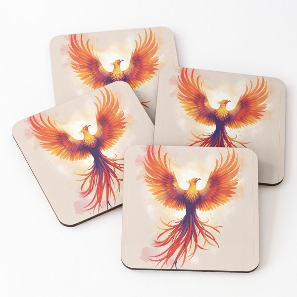 Item preview, Phoenix in Watercolor designed and sold by PatronesKawai.
