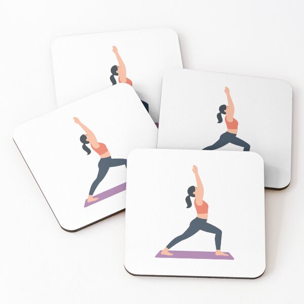 Item preview, Warrior Pose Yoga Illustration designed and sold by Fitnessandyoga.