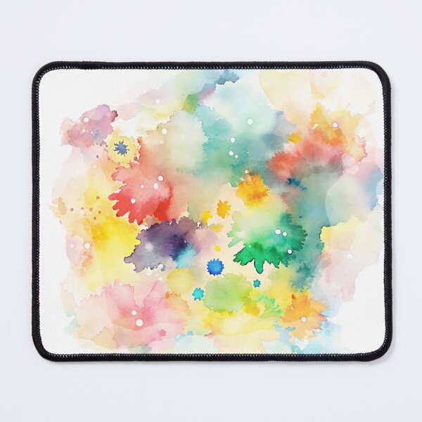 Item preview, Watercolor Splashes Texture – Yellow Red Green designed and sold by EmeraldeaArt.