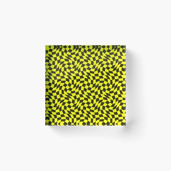 Item preview, Black And Yellow Abstract Retro Checkered Pattern designed and sold by sasyall.