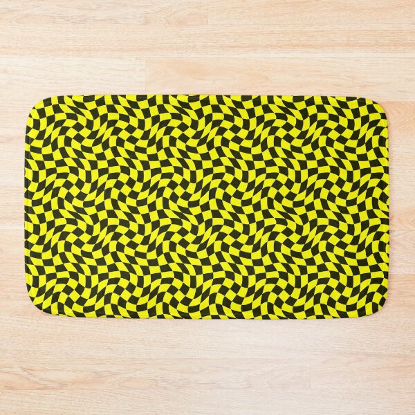 Item preview, Black And Yellow Abstract Retro Checkered Pattern designed and sold by sasyall.