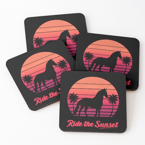 Item preview, Friesian in a Retro Sunset with Quote designed and sold by Friesian-Fan-S.