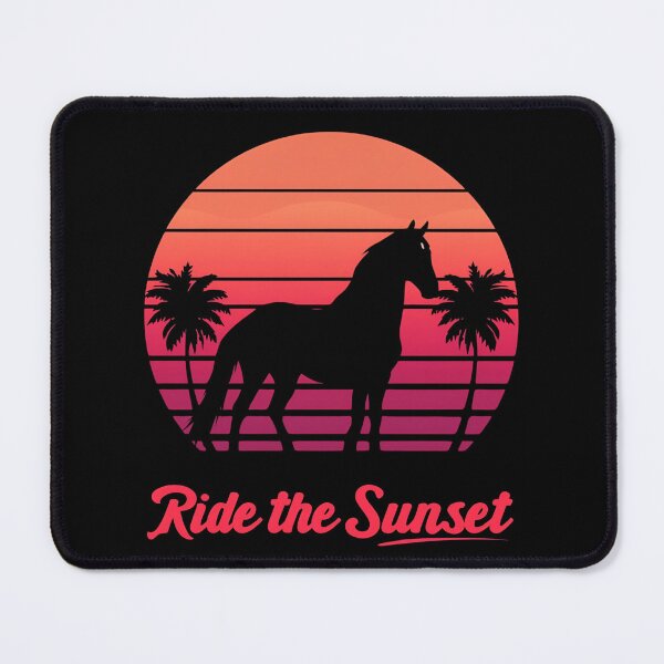 Item preview, Friesian in a Retro Sunset with Quote designed and sold by Friesian-Fan-S.