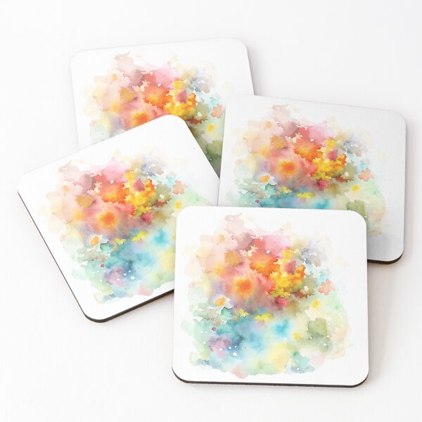 Item preview, Watercolor Splashes Texture – Red and Blue designed and sold by EmeraldeaArt.