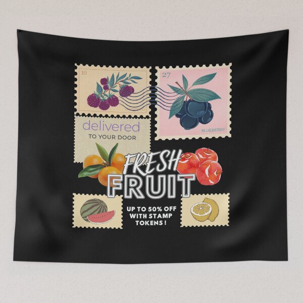 Item preview, FRESH FRUIT STAMP DELIVERY designed and sold by aledfychan.