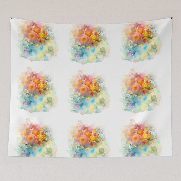 Item preview, Watercolor Splashes Texture – Red and Blue designed and sold by EmeraldeaArt.