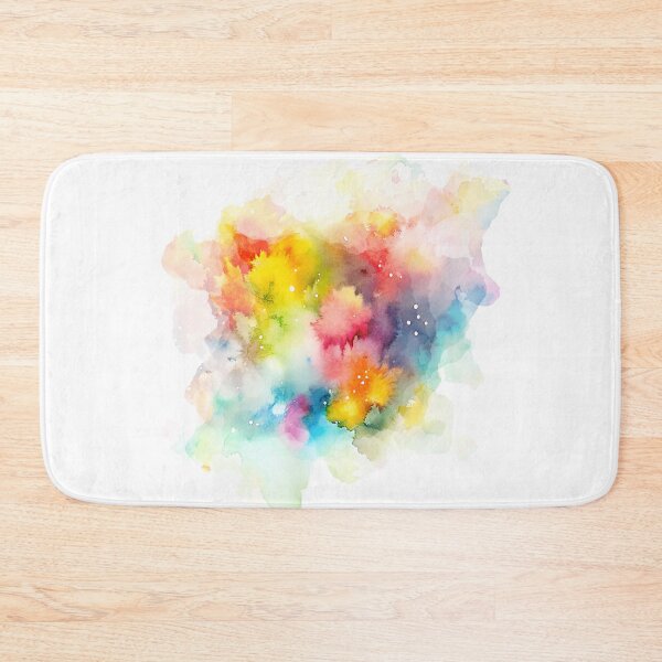 Item preview, atercolor Splashes Texture – Red Purple and Greenish Yellow designed and sold by EmeraldeaArt.