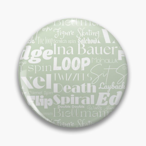 Item preview, Figure Skating Words- Subway Style Print- Sage Green designed and sold by PD-Skating.