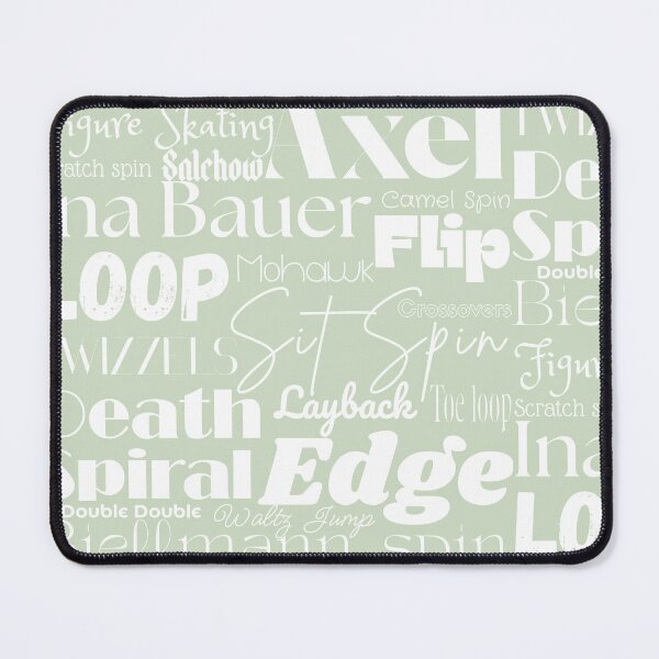 Item preview, Figure Skating Words- Subway Style Print- Sage Green designed and sold by Purposely Designed.