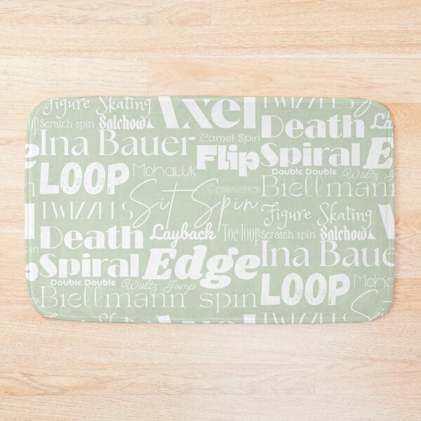 Item preview, Figure Skating Words- Subway Style Print- Sage Green designed and sold by Purposely Designed.