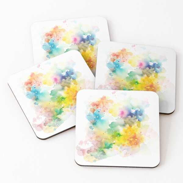 Item preview, Watercolor Splashes Texture Yellow Green Blue designed and sold by EmeraldeaArt.