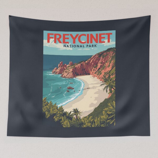 Item preview, A Vintage Illustration of Freycinet National Park - Australia designed and sold by GoodOldVintage.