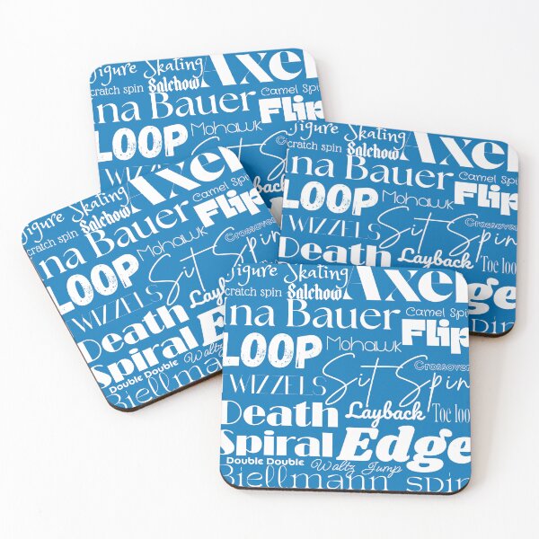 Item preview, Figure Skating Words- Subway Style Print-Royal  Blue designed and sold by PD-Skating.