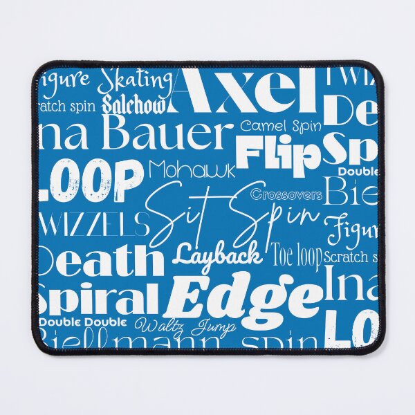 Item preview, Figure Skating Words- Subway Style Print-Royal  Blue designed and sold by Purposely Designed.