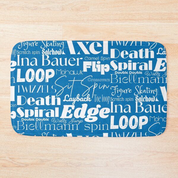 Item preview, Figure Skating Words- Subway Style Print-Royal  Blue designed and sold by PD-Skating.