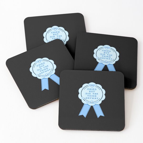 Item preview, Funny Achievement Badge – Did The Thing Anyway Blue designed and sold by creativerooney.