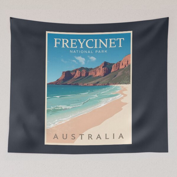 Item preview, A Vintage Illustration of Freycinet National Park - Australia designed and sold by GoodOldVintage.
