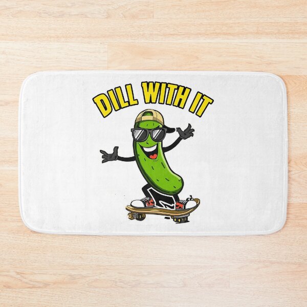 Item preview, Dill With It Funny Pickle Skateboard Pun Design designed and sold by ArtDesignTp.