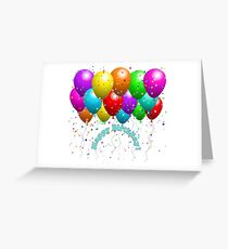 Happy Birthday Balloons Greeting Card