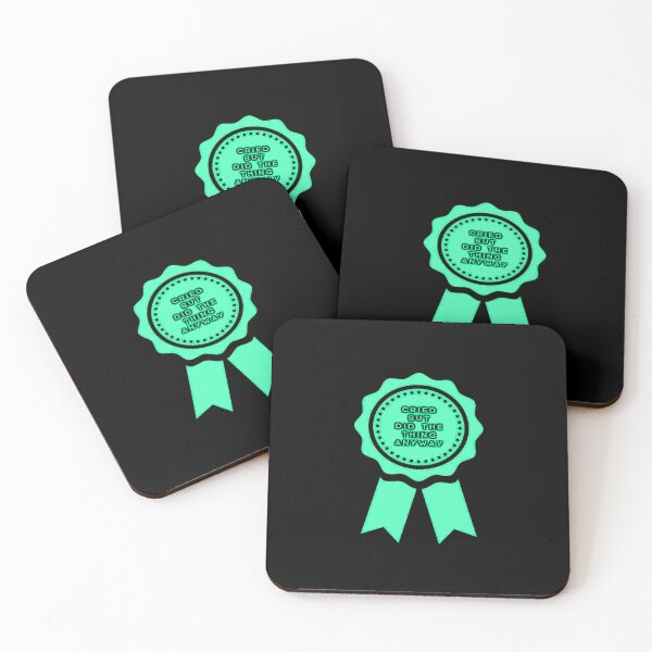 Item preview, Did The Thing Anyway Green Achievement Badge – Funny designed and sold by creativerooney.