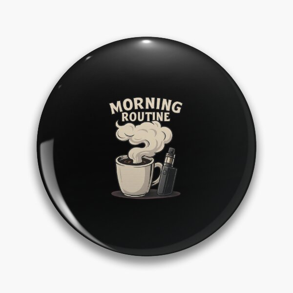 Item preview, Morning Routine Vape & Coffee T-Shirt – Vintage Style Cloud Chaser Design designed and sold by House of Taste Vape Designs.