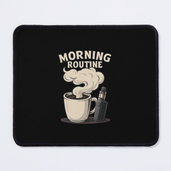 Item preview, Morning Routine Vape & Coffee T-Shirt – Vintage Style Cloud Chaser Design designed and sold by House of Taste Designs.