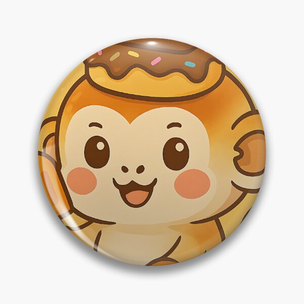 Item preview, Marshmallow Monkey – Kawaii Campfire Cutie designed and sold by Whiskers&Waffles.