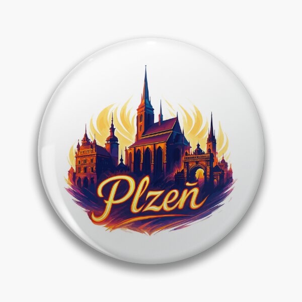 Item preview, Pilsen Plzeň City Czech Republic Silhouette Gift designed and sold by Pineapple-Tree.