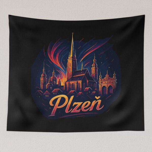 Item preview, Pilsen Plzeň City Czech Republic Silhouette Gift designed and sold by Pineapple-Tree.
