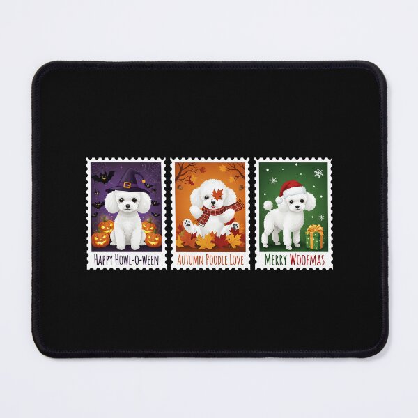 Item preview, Teacup Poodle Holiday Stamp – Halloween, Fall, Christmas Dog Art designed and sold by The Real Life Symphony.