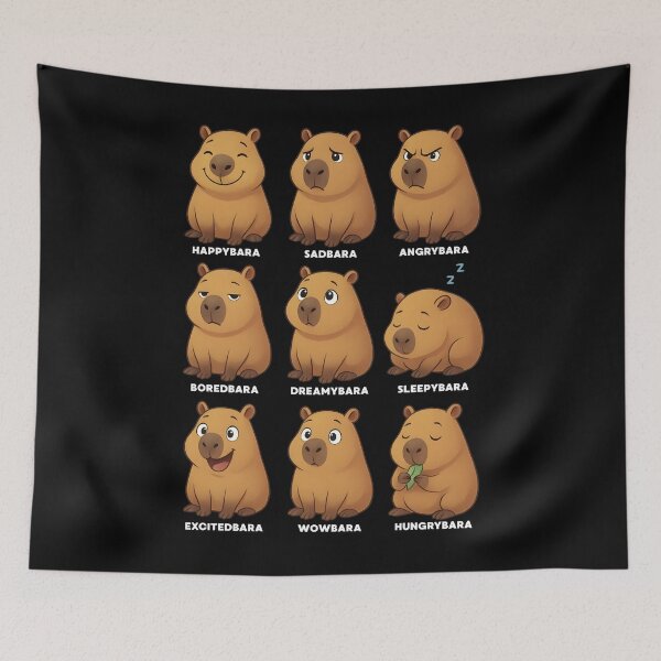 Item preview, Mixed Emotions Capybara Moods Feelings Kawaii for Kids designed and sold by Nathalie_87.