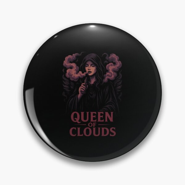 Item preview, Queen of Clouds Vape T-Shirt – Dark Gothic Vape Art with Mystical Smoke Wings designed and sold by House of Taste Vape Designs.